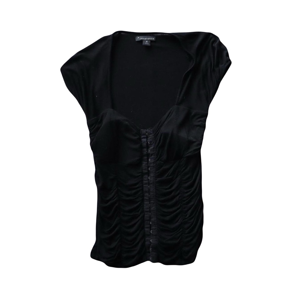 Forever 21 Black Cap Sleeve Top